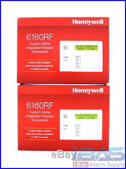 2 Honeywell Ademco ADT 6160RF Custom Alpha Alarm Keypad Vista 10P 15P
