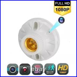 1080P HD WiFi Mini Camera Wireless E27 Lamp Bulb Holder Socket Home Security