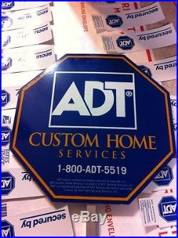 1 Adt Security Yard Sign 16 Stickers Custom Home Sale Ships Monday Free Ship