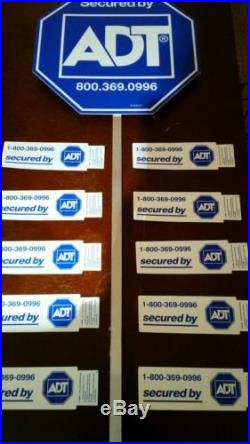 1 NEW Adt yard sign with 10 Window Stickers/ Decals