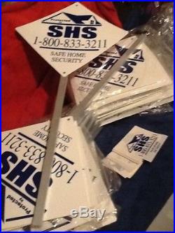 26 NEW home security yard signs NOT ADT with 50 window stickers protection