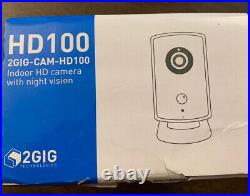 2GIG 2GIG-CAM-HD100 Indoor HD Camera with Night Vision Home Security OPEN BOX