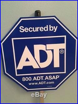 2 ADT Home Security Yard Signs & 10 Window Decals New