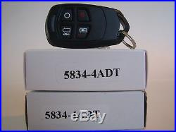 2 ADT Honeywell 5834 -4 Home Alarm Security System Wireless Remote Control Key