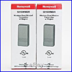2 Ademco ADT Honeywell 5816WMBR Wireless Entry Detector Door Window Alarm Sensor