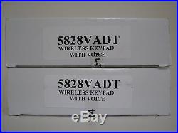 2 Ademco Honeywell 5828V ADT Talking Keypad Home Burglar Alarm Security System
