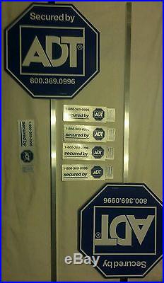 2 NEW ADT Signs with Stakes and 4 New Decal Stickers