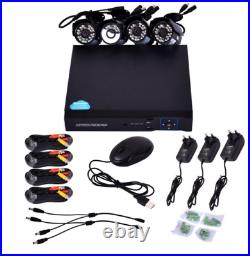 4CH 1080P DVR CCTV Camera Home Security System Kit IR Outdoor Night Vision