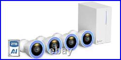 4MP Full Color Night Vision Ultra HD PoE Security System 8 Channels 4 Cameras