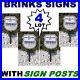 4 BRINKS ADT Home Security SYSTEM Yard Signs and METAL STAKES LOT