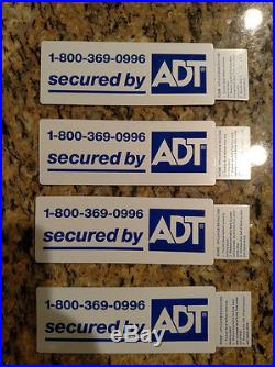 4 New Adt Double Sided Stickers Window Decal. FREE SHIPPING