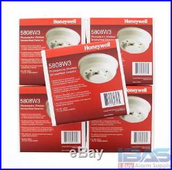 5 Honeywell Ademco ADT 5808W3 Wireless Photoelectric Smoke and Heat Detector New
