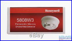 5 Honeywell Ademco ADT 5808W3 Wireless Photoelectric Smoke and Heat Detector New