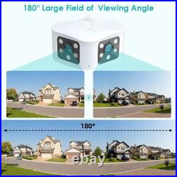 8MP Dual lens Wifi IP Camera 180° Ultra Wide View Angle Panoramic CCTV SmartCam