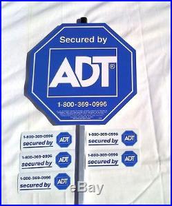 ADEMCO/ADT/HONEYWELL Authentic Security Alarm Yard Sign & 5 STICKERS