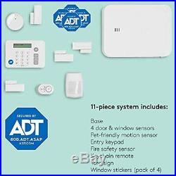 ADT DIY LifeShield 11-Piece Easy, DIY Smart Home Security System Optional 24/7