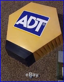 ADT Live Bell Box with strobe and alternating flashing LED lights or dummy