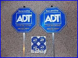 ADT Reflective Yard Signs With Poles And 4 Stickers
