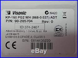 ADT Visonic Powermaster PM 30 Keypad KP 160 PG2 (868-0037) ENR ADT 90-205704