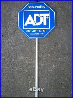 ADT Yard Sign with Aluminum Stake Home Security Alarm System Sign