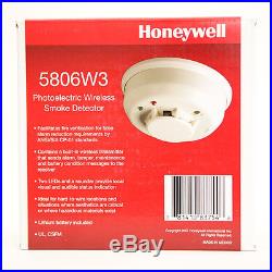 Ademco ADT Honeywell 5806W3 Wireless RF Fire Smoke Detector Alarm Sensor No Heat