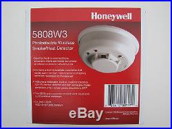 Ademco ADT Honeywell 5808W3 Wireless RF Fire Heat Smoke Detector Alarm Sensor