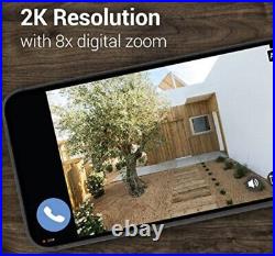 BOSMA EX Pro Wired 2K Security Camera Outdoor, 2.4 GHz WiFi, Auto Spotlight