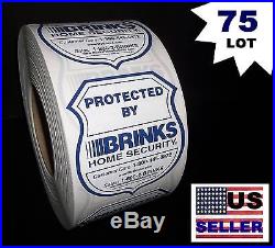 BULK 75 LOT OF BRINKS ADT Home Auto Security System Warning Sticker Decals