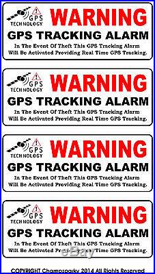 Back Adhesive GPS Tracking Alarm Security Anti Theft Decal Sticker Auto Boat RV