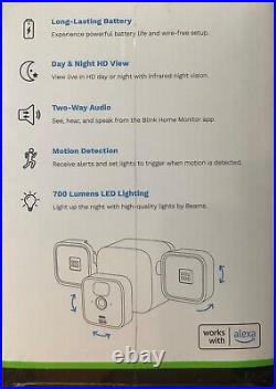 Blink Outdoor 3rd Gen LED Floodlight + Wireless Camera with sync Battery Powered