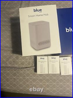 Blue ADT Outdoor Security Camera SCE2R0-29 3 sensor Smart Home Hub no power cord