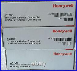 Brand New 3 Honeywell 5817CB Wireless Commercial Sensor with Magnets, battery