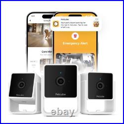 Cam The Pack of 3 Indoor Wi-Fi Pet Security Camera with Phone App, 2-Way Au Cam The Pack of 3 Indoor Wi-Fi Pet Security Camera with Phone App, 2-Way Au