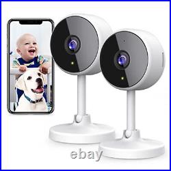 DJHH Home Security Cameras, 2 Pack 1080p 2.4GHz Pet Cameras for Home Security