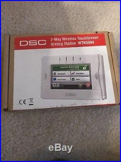 DSC 2-Way Wireless Touchscreen Alarm Keypad Arming Station with ADT Logo WTK5504