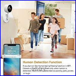 Indoor Security Camera 2 Pack, Crzwok 1080P Home WiFi Camera for Pet, Baby