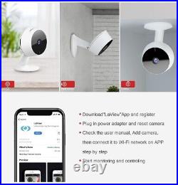 LaView F1 Home Security Camera 4 Pack HD Wi-Fi 2 Way Audio Storage Motion Detect