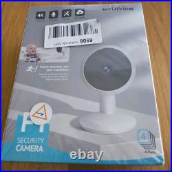LaView Security Cameras 4pcs, Home Camera Indoor 4k 8MP 4 Pack, White