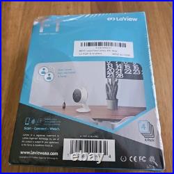 LaView Security Cameras 4pcs, Home Camera Indoor 4k 8MP 4 Pack, White
