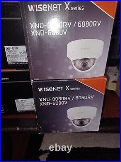 (Lot of 2)Wisenet XND-6080RV Wired Indoor/Outdoor Dome Security Camera