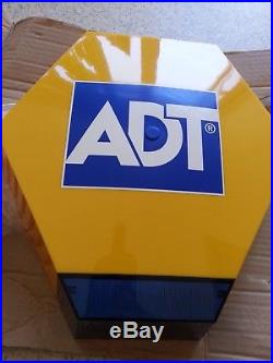 NEW ADT Solar LED Flashing Alarm Bell Box Dummy Kit. + Bracket And Battery DCF2