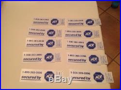 NEW TEN (10) ADT Home Security Double Sided Window Stickers ENDS TONIGHT