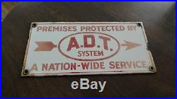 Porcelain ADT security sign