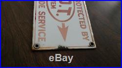 Porcelain ADT security sign