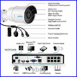 Reolink 8CH 5MP PoE Home Security Camera System, 4pcs Wired 5MP Outdoor PoE IP C