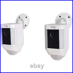Rin Spotlight Cam Battery Outdoor Rectangle Security Wireless 1080hd White 2pack