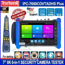 Rsrteng 7 8K Camera Tester AHD CVI TVI SDI TDR OPM VLS IPC-7600COVTADHS Plus