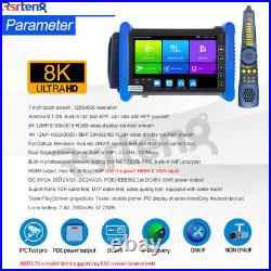 Rsrteng 7 8K IPC-7600C Plus Security Camera Tester 4K CCTV Monitor POE US