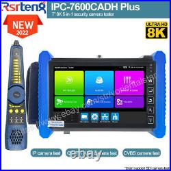 Rsrteng 7 8K Security Camera Tester 4K CCTV Monitor HD CVI TVI AHD POE VGA HDMI