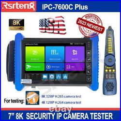 Rsrteng 7 8K Security Camera Tester 4K IP Cam Tester Network Test Tool POE USA